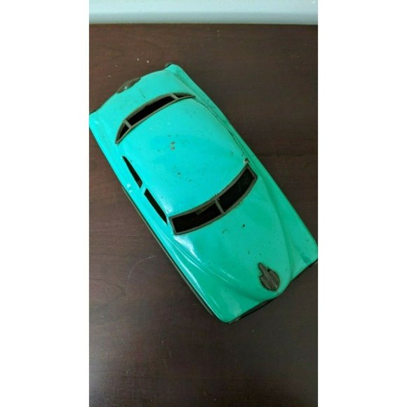 Vintage 1949 Tin Friction CADILLAC Coupe Metal green Toy Car Promo ULTRA RARE! - Picture 9 of 10